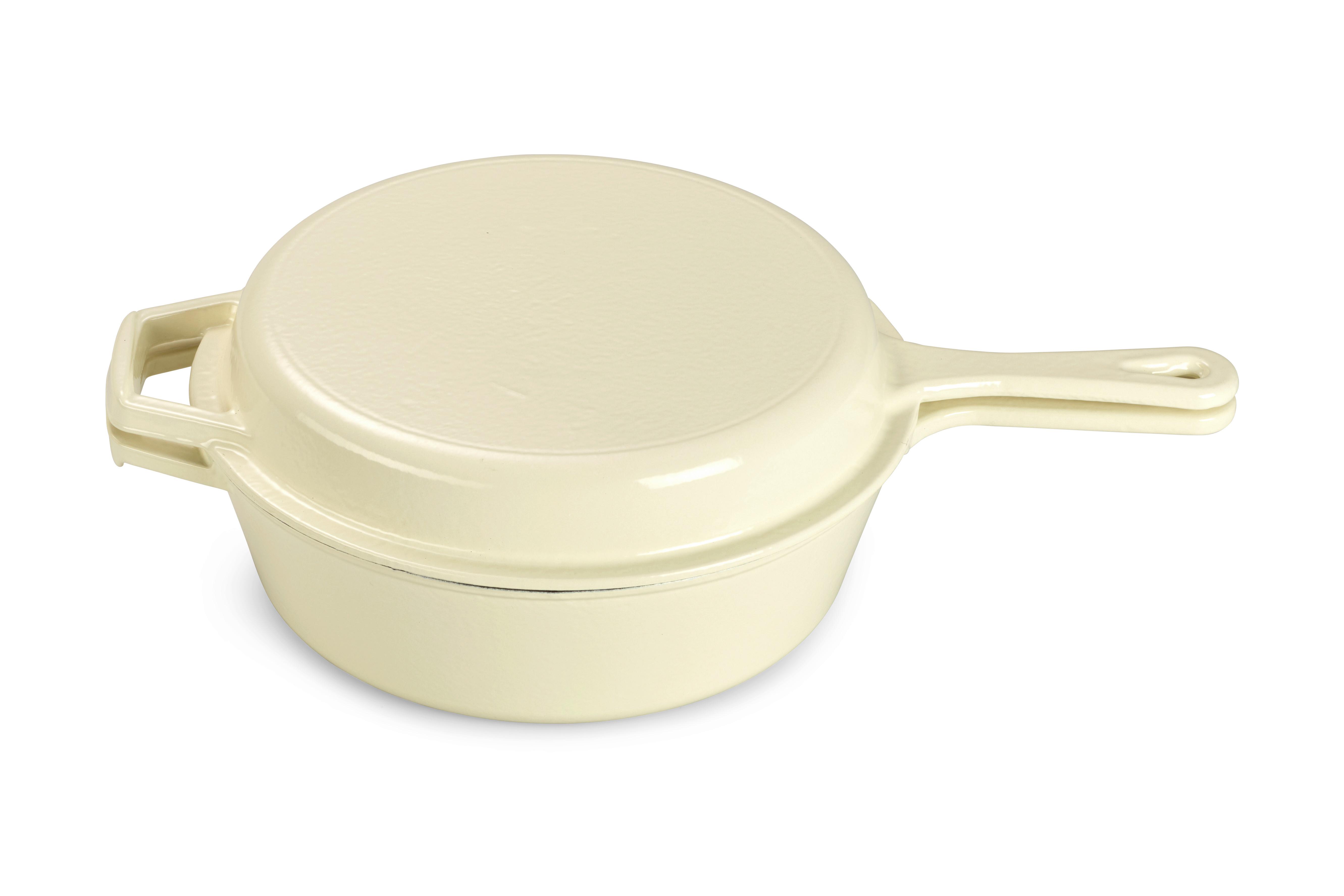 Set Posod Grill, Krem Barva - krem barve, Basics, kovina (26,5cm) - Echtwerk