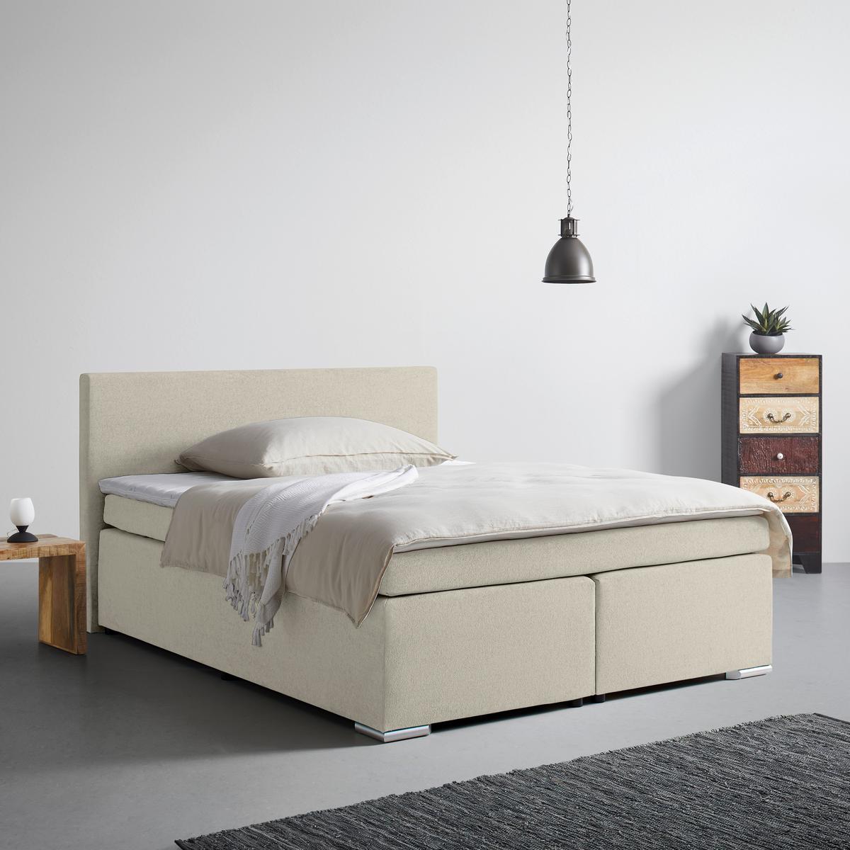 BOXSPRINGBETT MIRA 2 -EXKLUSIV- -BASED- - Beige, Modern, Holz/Kunststoff (180/200cm) - Based