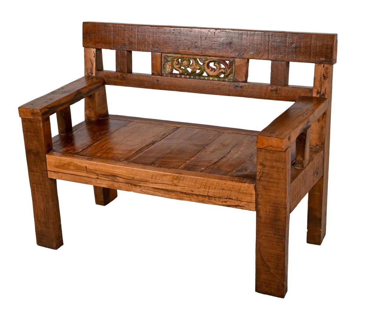 Gartenbank Sumba Teak 2-Sitzer - Dunkelbraun, Basics, Holz (120/90/55cm) - Gardenson