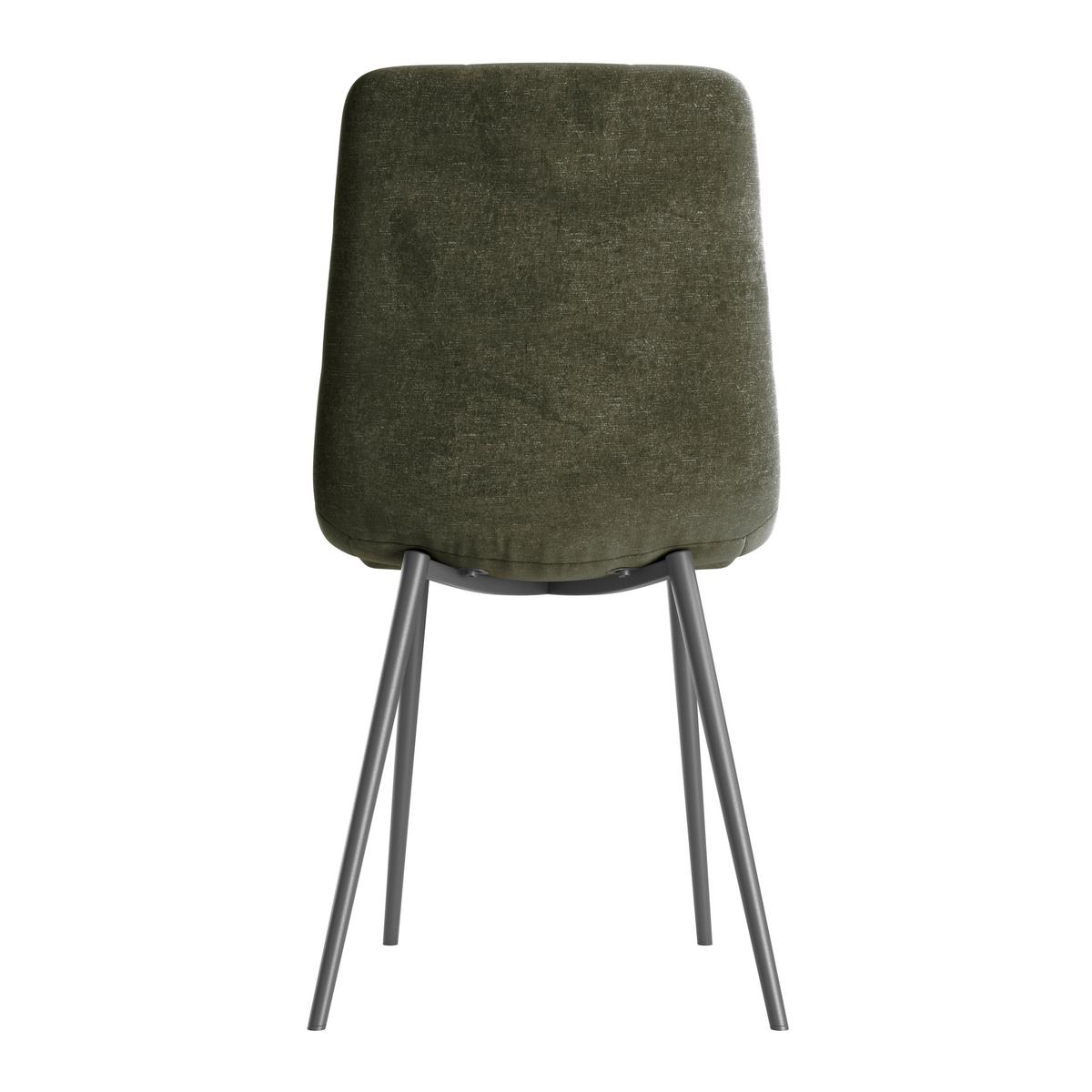 Stol Lech, Temno Siva - črna/temno zelena, Konvencionalno, kovina/tekstil (45/88/55cm)