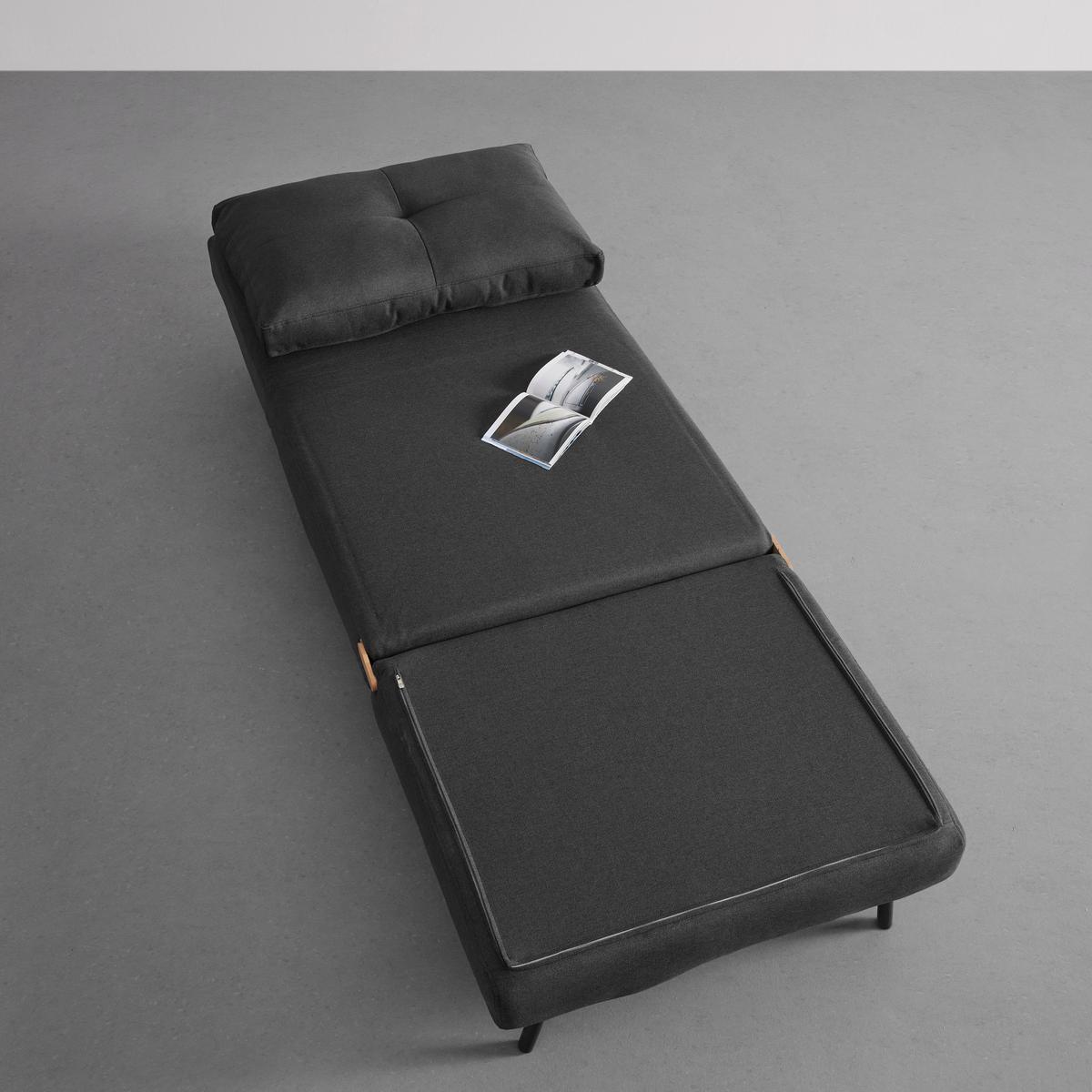 Fekvőfotel Malic - sötétszürke, Modern, textil/fém (80/84/90cm) - Bessagi Home