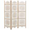 SKÄRMVÄGG DAVINDER - vit/brun, Romantik / Lanthus, trämaterial/trä (150/180/2cm) - Mömax