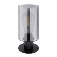 Tischleuchte 15465T in Grau max. 60 Watt - Schwarz/Grau, Design, Glas/Metall (10/21,5cm) - Globo