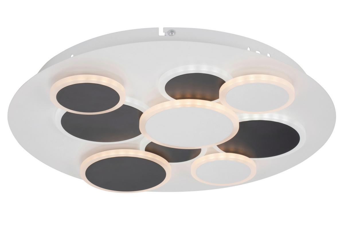 LAMPA SUFITOWA LED BLACKBURN *SBN* - czarny/biały, Trend, tworzywo sztuczne/metal (46,8/6cm) - Novel