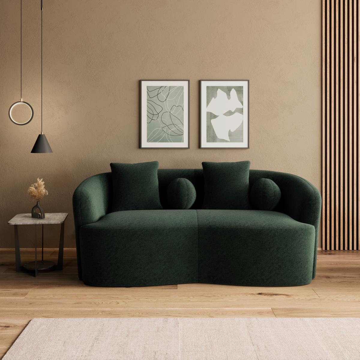 Trosed Julie, Zelena - zelena, Moderno, tekstil/les (180/68/82cm)
