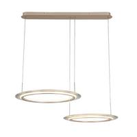 LAMPA WISZĄCA LED LAKEWOOD *DK* - szampanowy/przezroczysty, Design, tworzywo sztuczne/metal (82/55/150cm) - Dieter Knoll