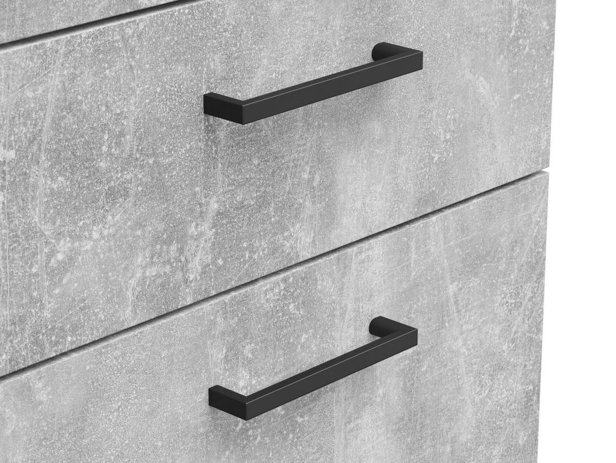 Kommode Multistauraum Betonoptik - Anthrazit/Schwarz, MODERN, Holzwerkstoff/Kunststoff (45/115/40cm) - Mömax