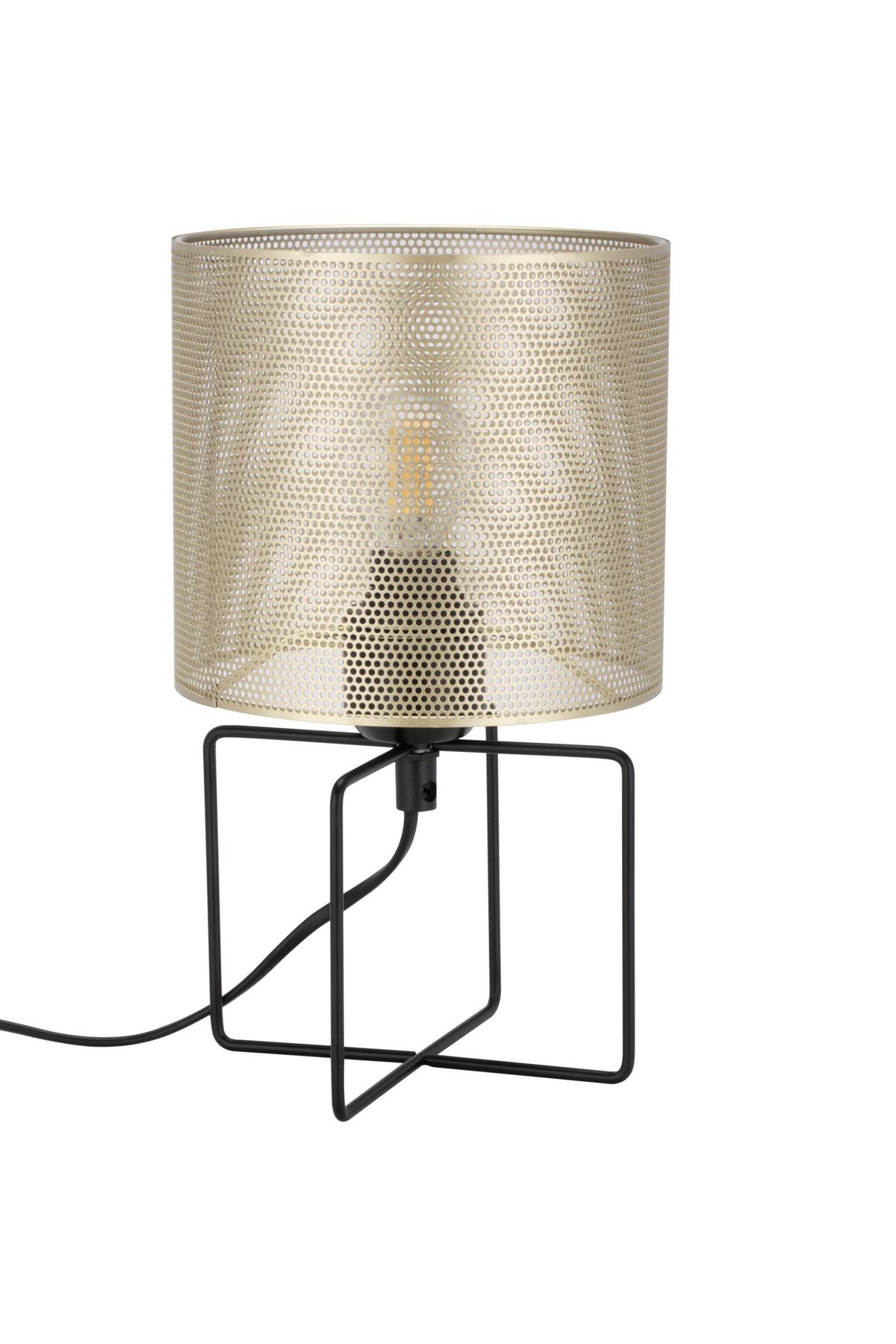 LAMPA STOŁOWA FOGGIA *SBB* - czarny/kolor złoty, Basics, metal (15,5/27cm) - Boxxx