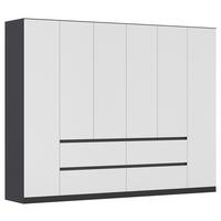 DULAP  USI ROTATIVE MAINZ - alb/gri, Basics, material pe bază de lemn (271/210/54cm) - Modern Living