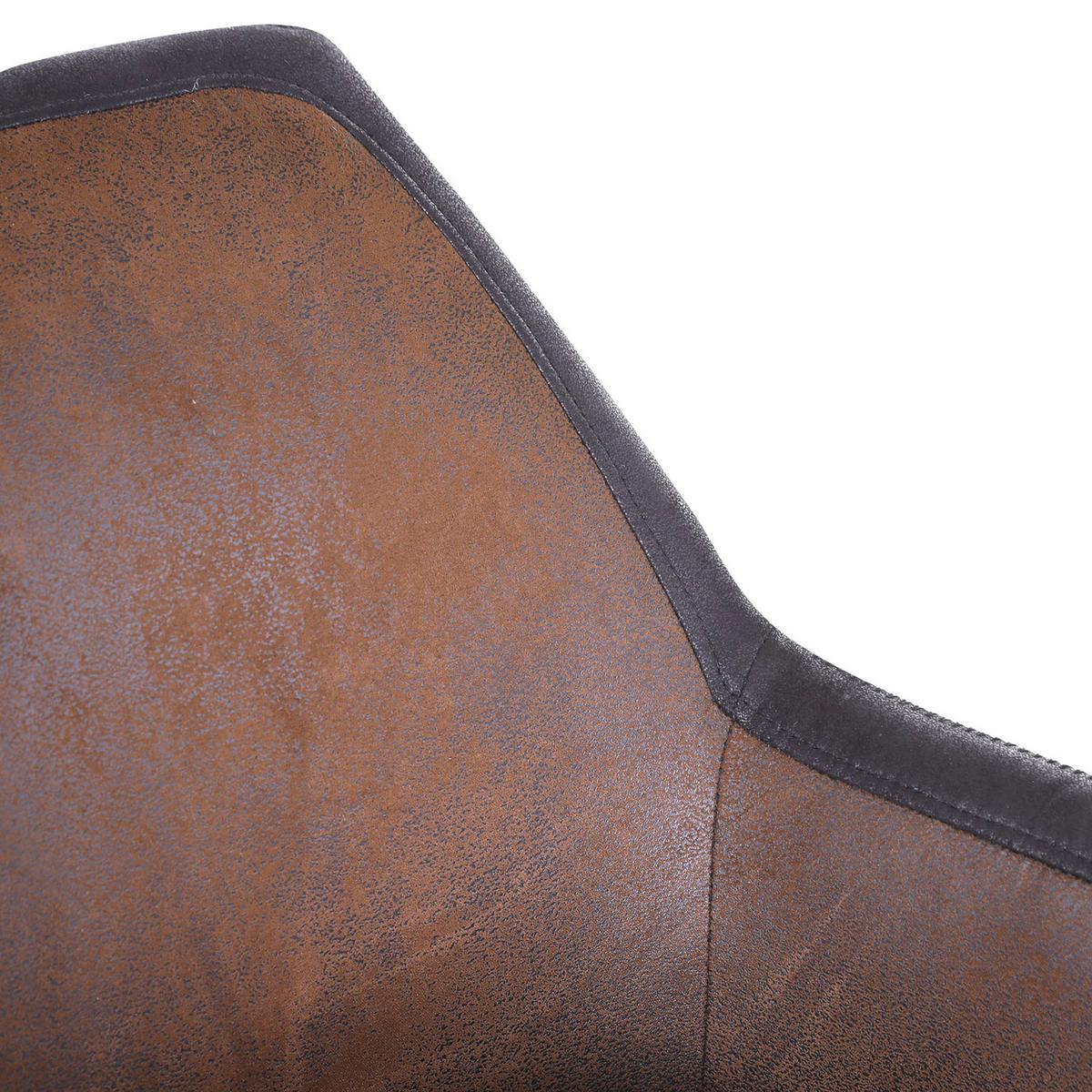 KRZESŁO Z PODŁOKIETNIKAMI FLOYD - czarny/brązowy, Lifestyle, metal/tkanina (58/80/62cm) - Landscape