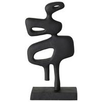 Skulptur Peco II in Schwarz - Schwarz, MODERN, Naturmaterialien (15/28/7,5cm) - Modern Living