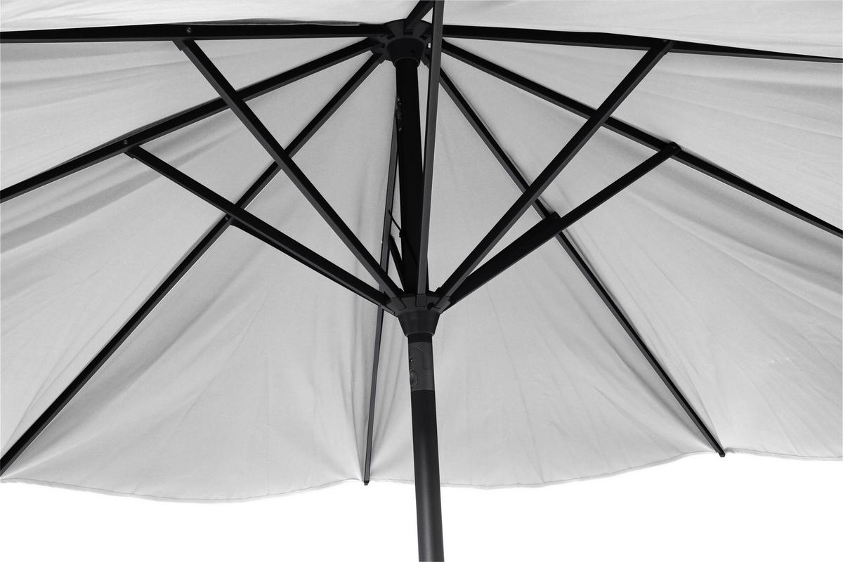 Sonnenschirm Ø 300 H: 238 cm Anthrazit/Grau - Anthrazit/Grau, KONVENTIONELL, Textil/Metall (300/300cm) - Siena Garden