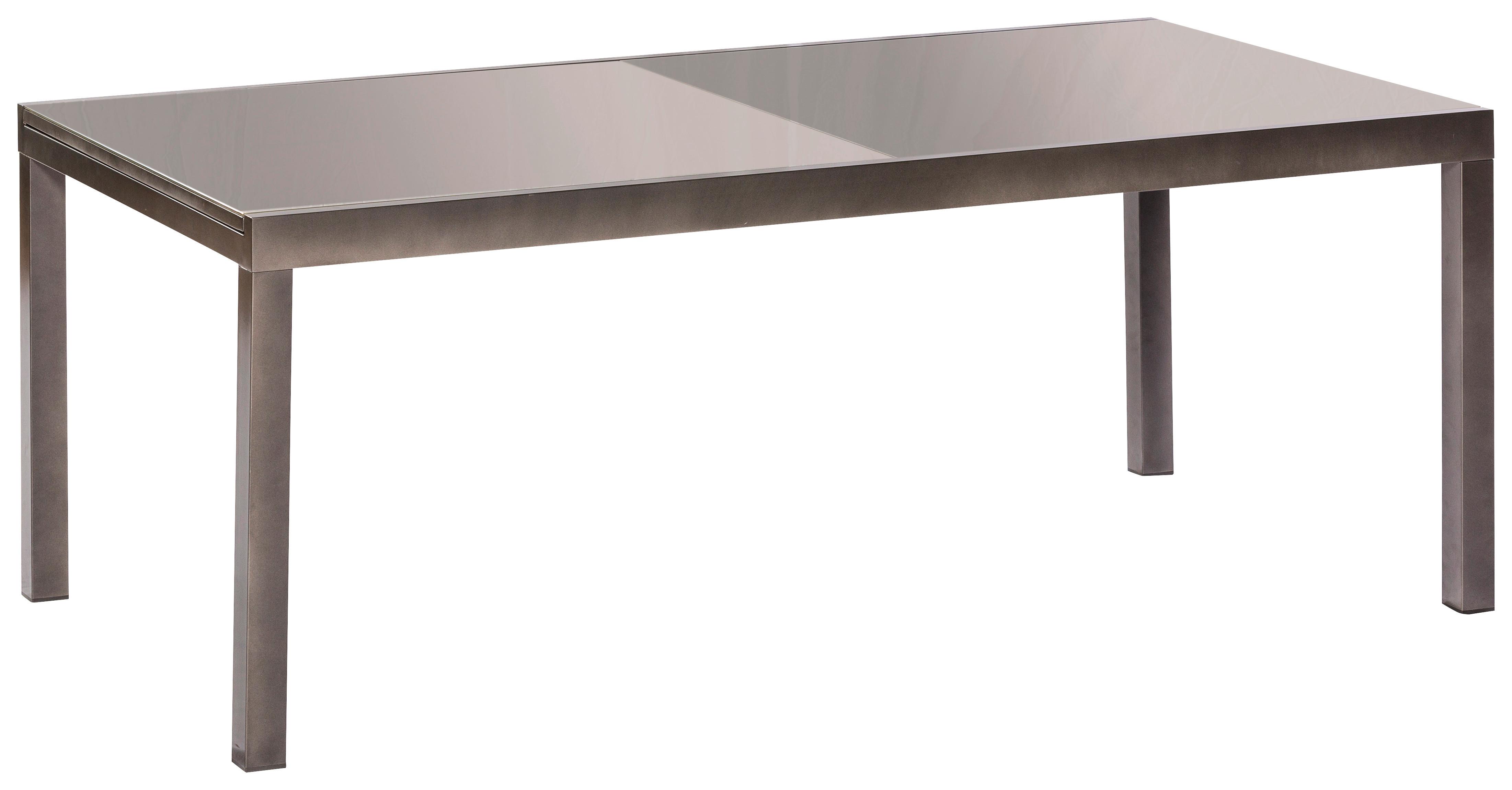 Gartentisch Semi Grau ausziehbar ca. 340x75x110cm - Graphitfarben/Grau, KONVENTIONELL, Glas/Metall (220-340/110/75cm) - Gardenson