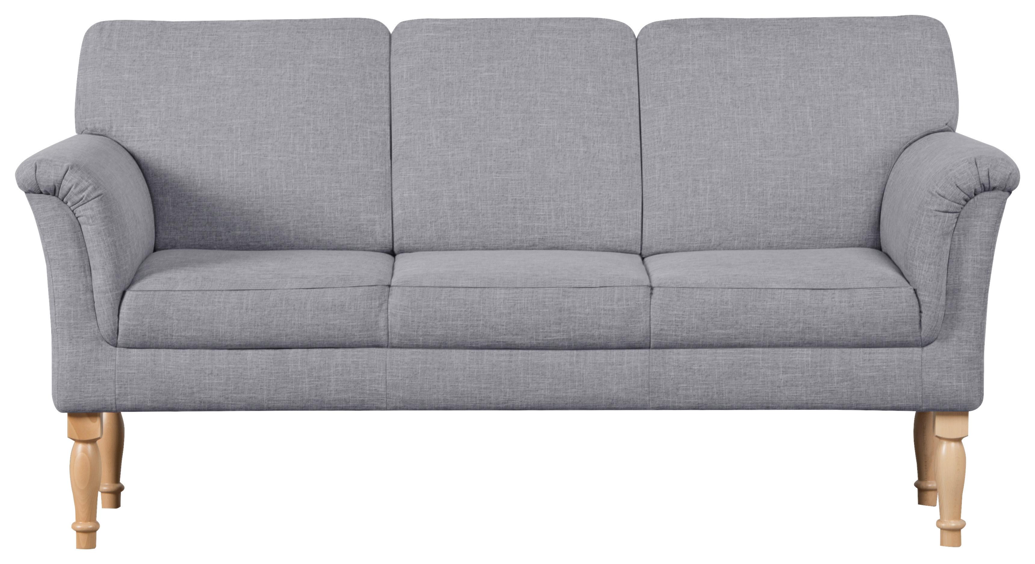 SOFA DO KUCHNI LANCASTER - kolor naturalny/szary, Romantik / Landhaus, tkanina/drewno (186/96/80cm) - Sit & More