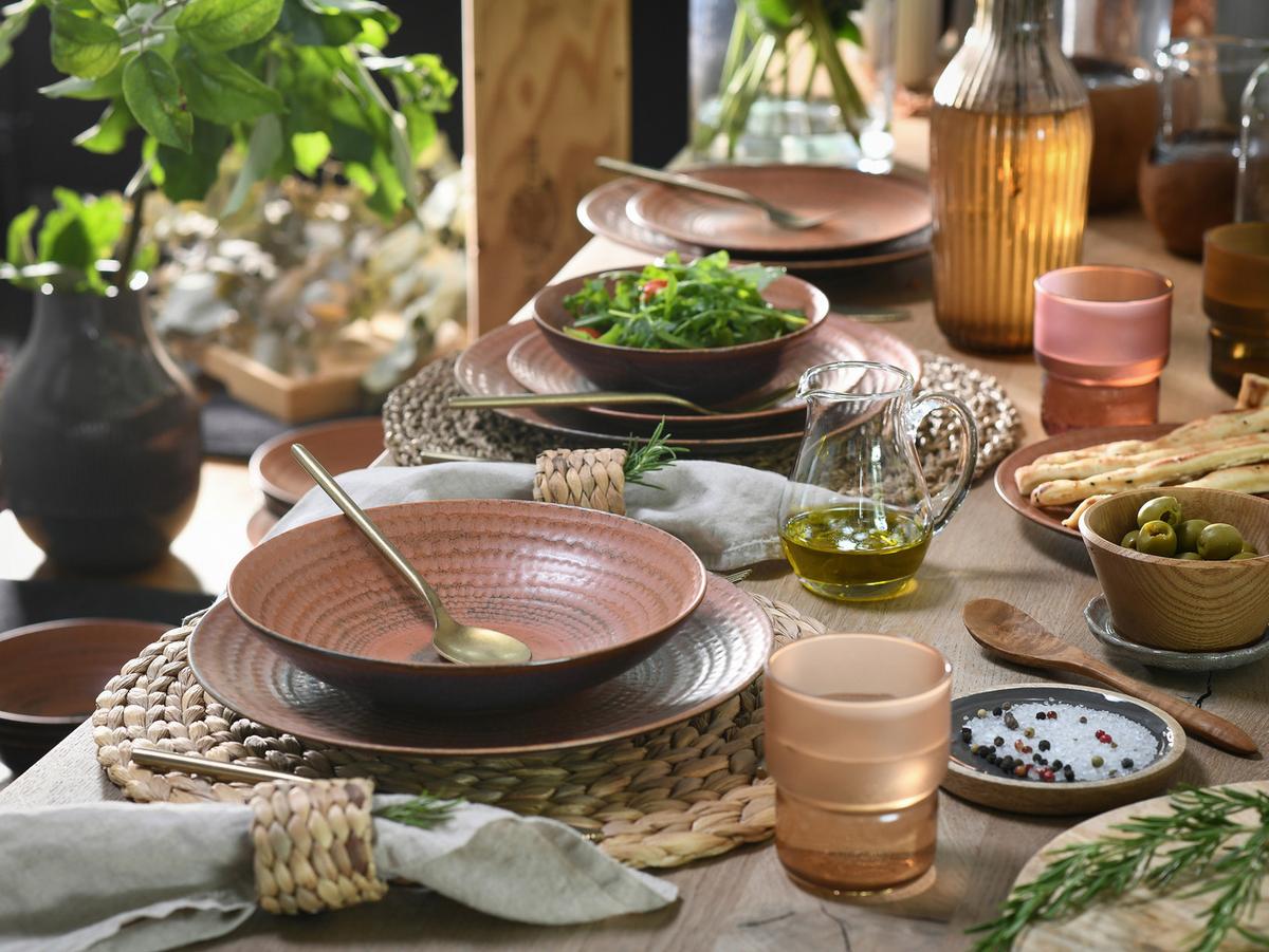 Jedilni Servis Neapel Terra, 12-Delni - rjava/terakota, Basics, keramika - Creatable