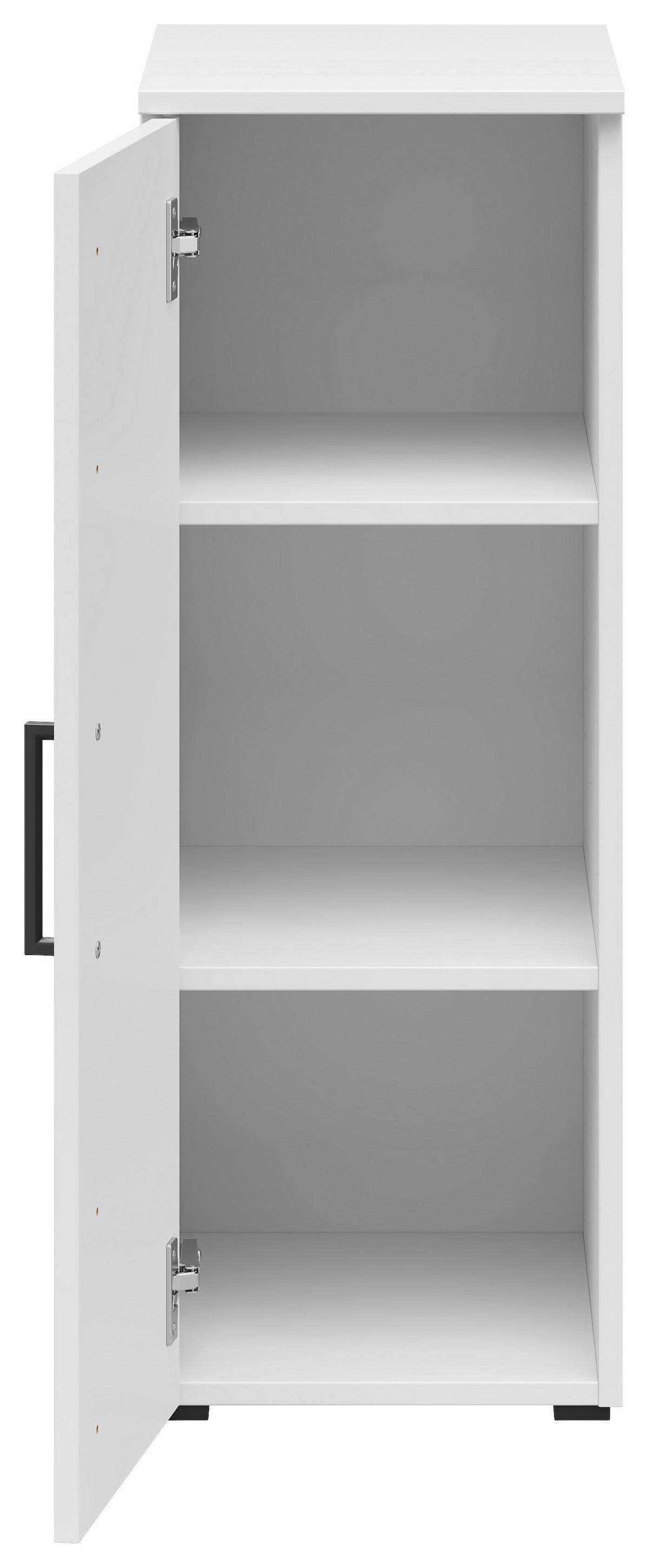 Schrank Multistauraum Weiß - Schwarz/Weiß, MODERN, Holzwerkstoff/Kunststoff (30/83/40cm) - Mömax