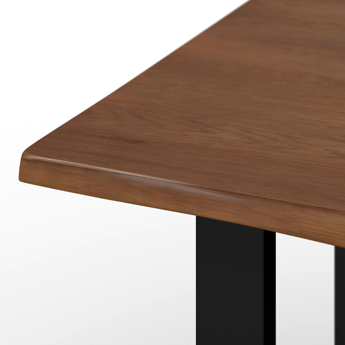 Esstisch Dale in Holz Akazie massiv/furniert ca. 180x90 cm - Walnussfarben/Schwarz, MODERN, Holz/Metall (180/90/76cm) - Bessagi Home