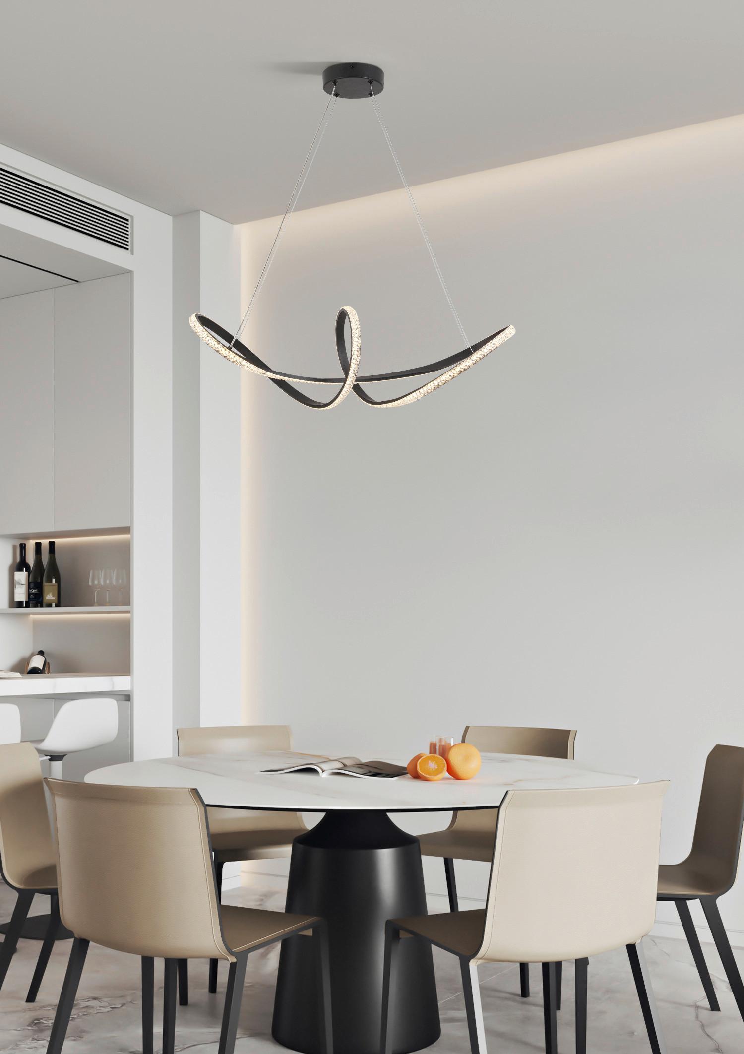 LED-HÄNGLAMPA HIT - svart, Modern, metall/plast (74/22/120cm) - Mömax