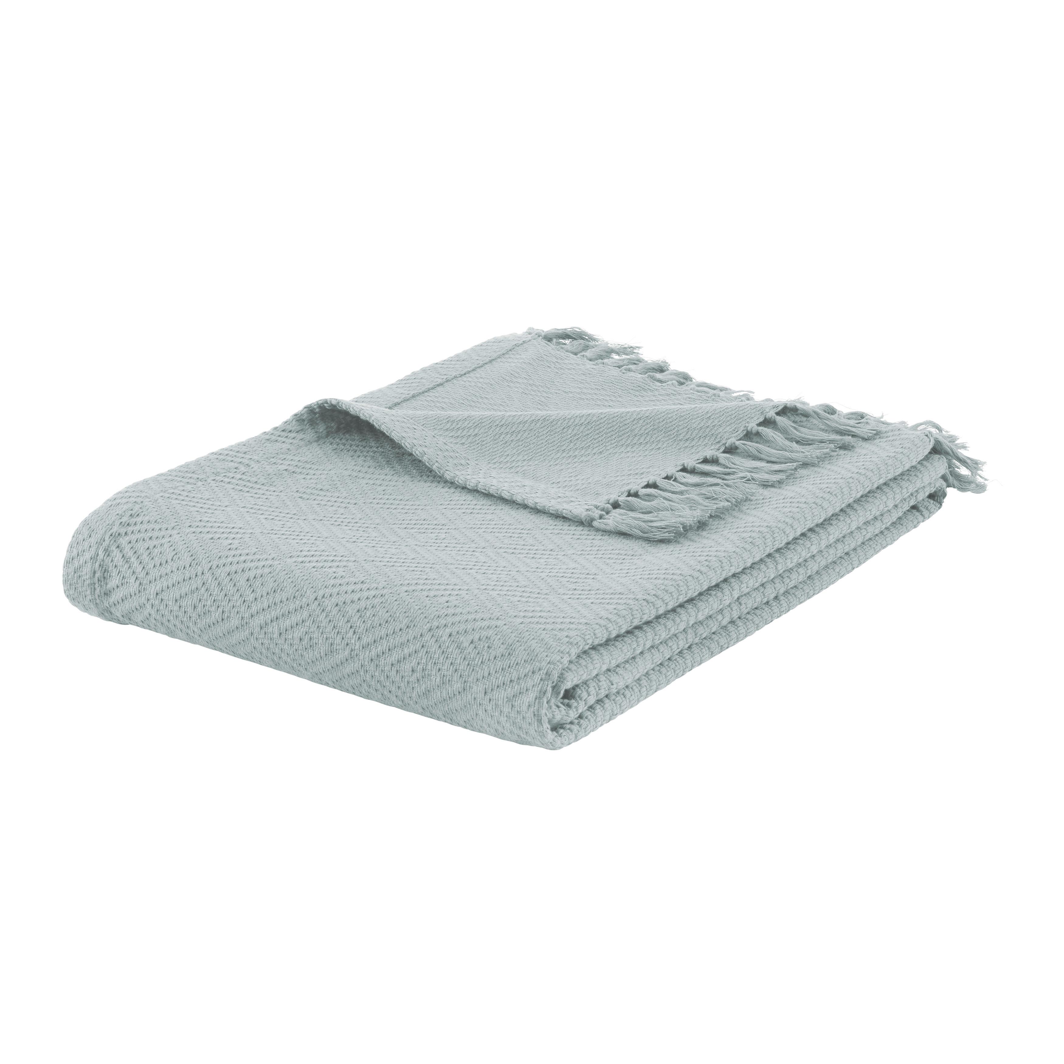 Tagesdecke Frieda Rauchblau ca. 130x180cm - Blau, Lifestyle, Textil (130/180cm) - Modern Living