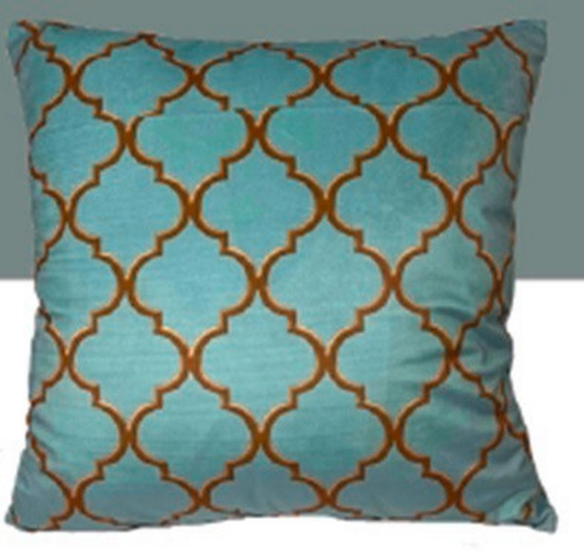 Díszpárna Chrysafenu - barna/türkiz, Design, textil (45/45cm)