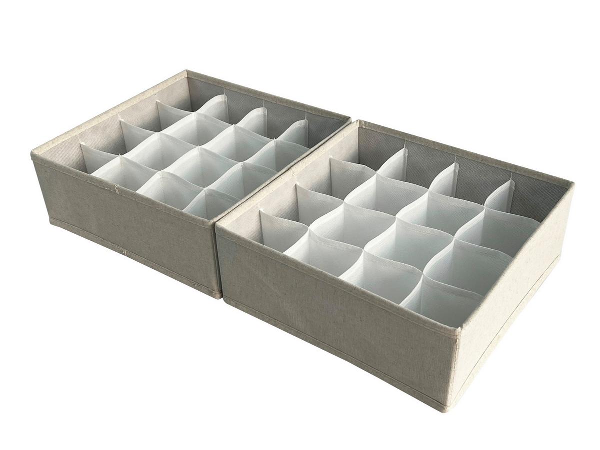 Set de cutii pentru depozitare Louis - bej, Modern, hârtie/textil (28/10.5/28cm) - Mömax