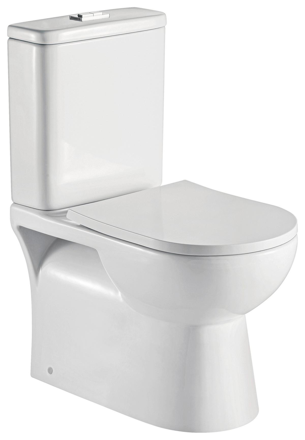 Álló Wc Szett R3030 - fehér, Modern, műanyag/kerámia (65/38,5/83cm)