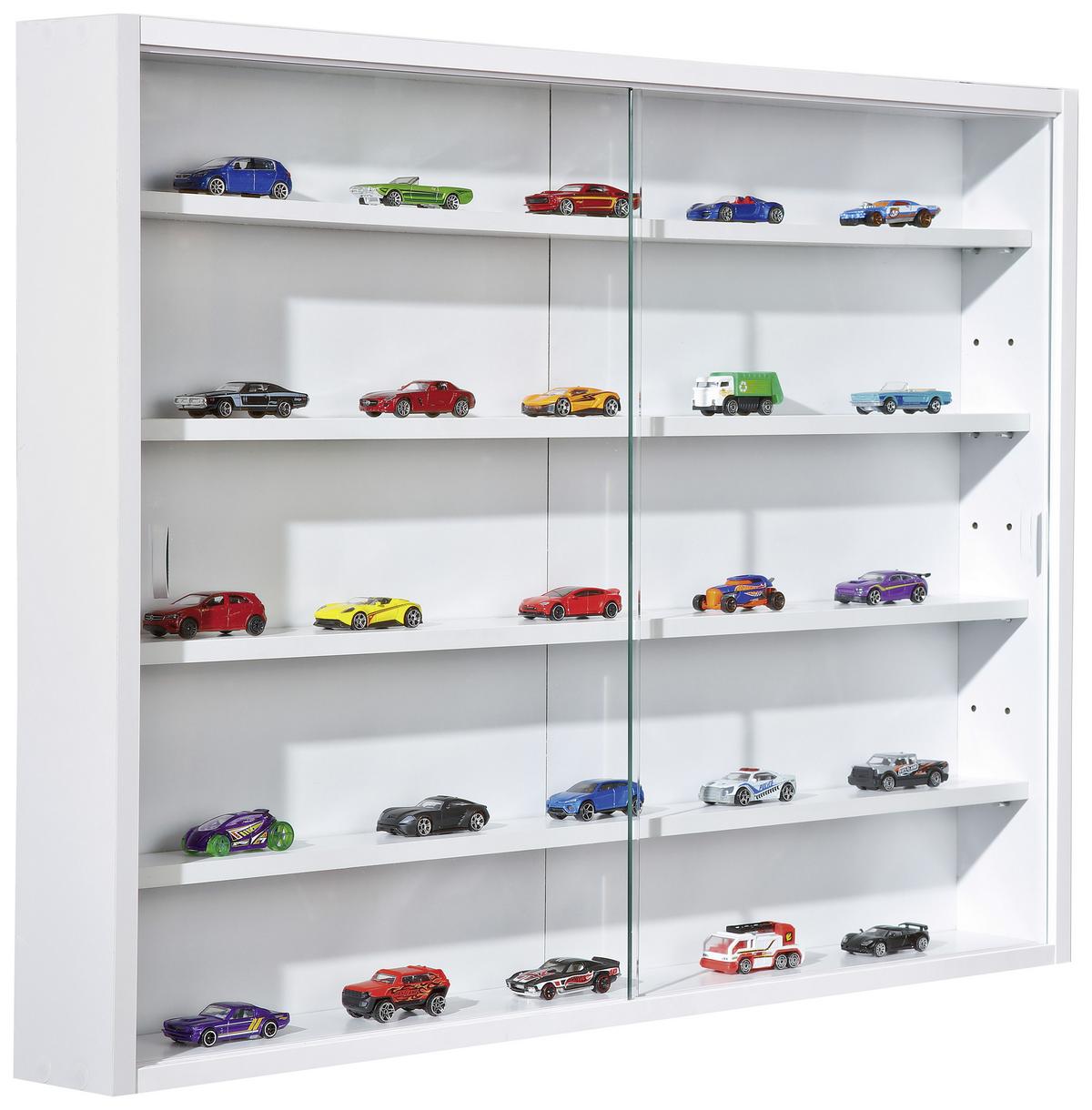 Hängevitrine Compilati Weiß - Weiß, KONVENTIONELL, Glas/Holzwerkstoff (80/60/9,5cm) - MID.YOU