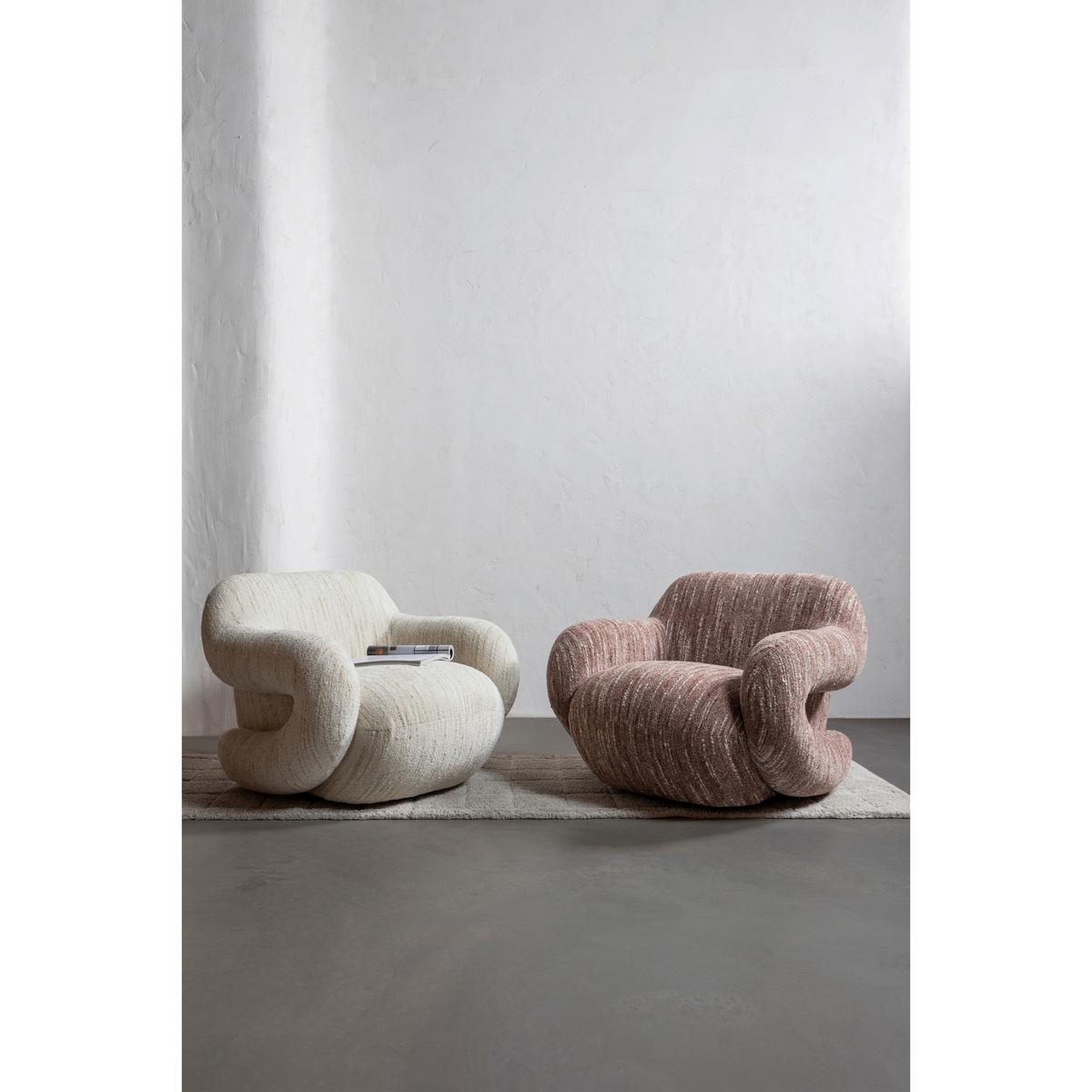 SESSEL Folke Altrosa B: 88cm - Altrosa/Schwarz, Design, Kunststoff/Textil (88/70/88cm) - Livetastic