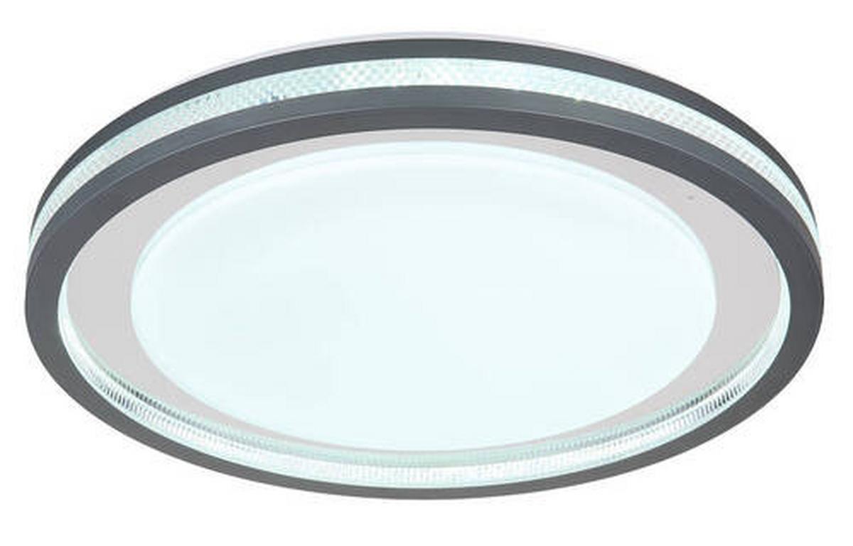 LED-DECKENLEUCHTE 48373-30 - Weiss/Transparent, Konventionell, Kunststoff/Metall (47,8/6,7cm) - Globo