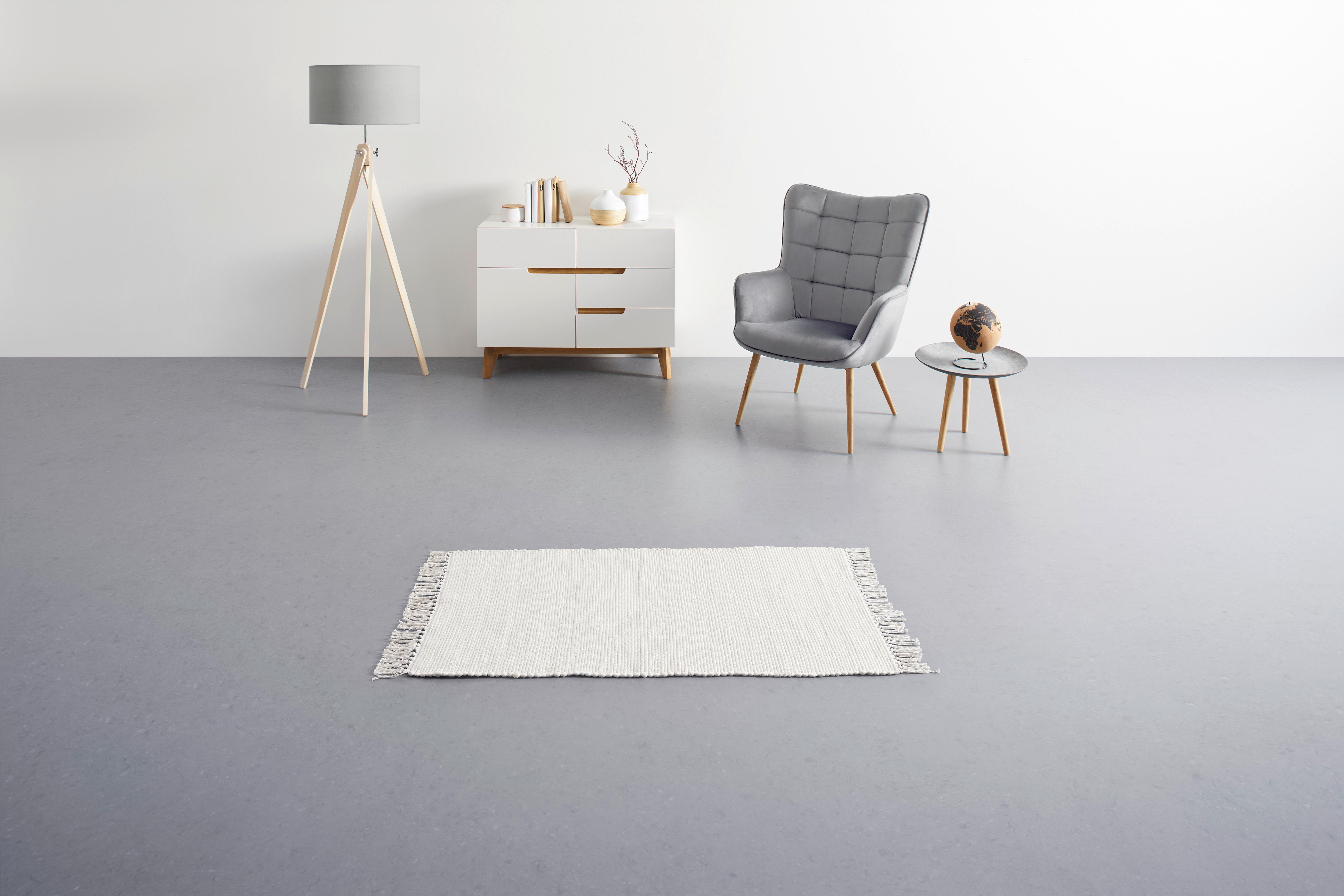 tapis de chiffons Julia in Creme ca.60x90cm - Creme, Konventionell, Textil (60/90cm) - Modern Living