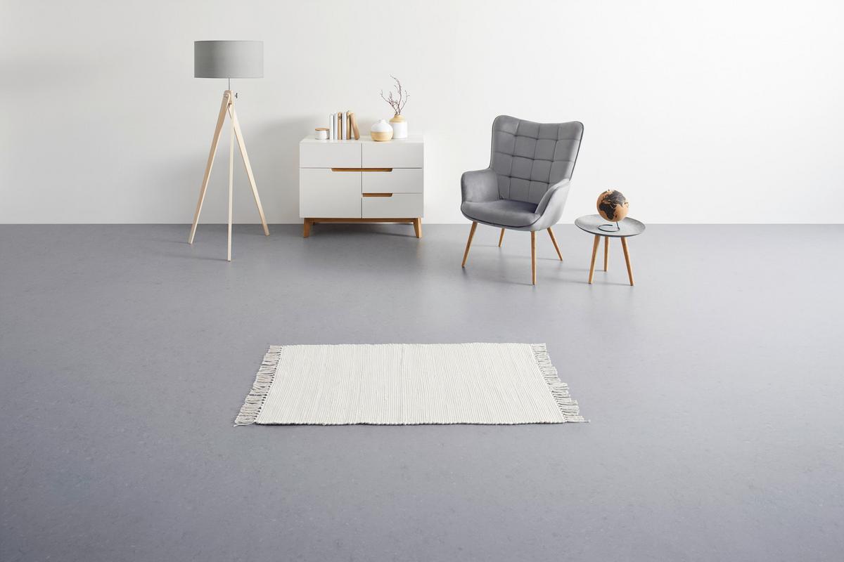 Fleckerlteppich Julia in Creme ca.60x90cm - Creme, Konventionell, Textil (60/90cm) - Modern Living