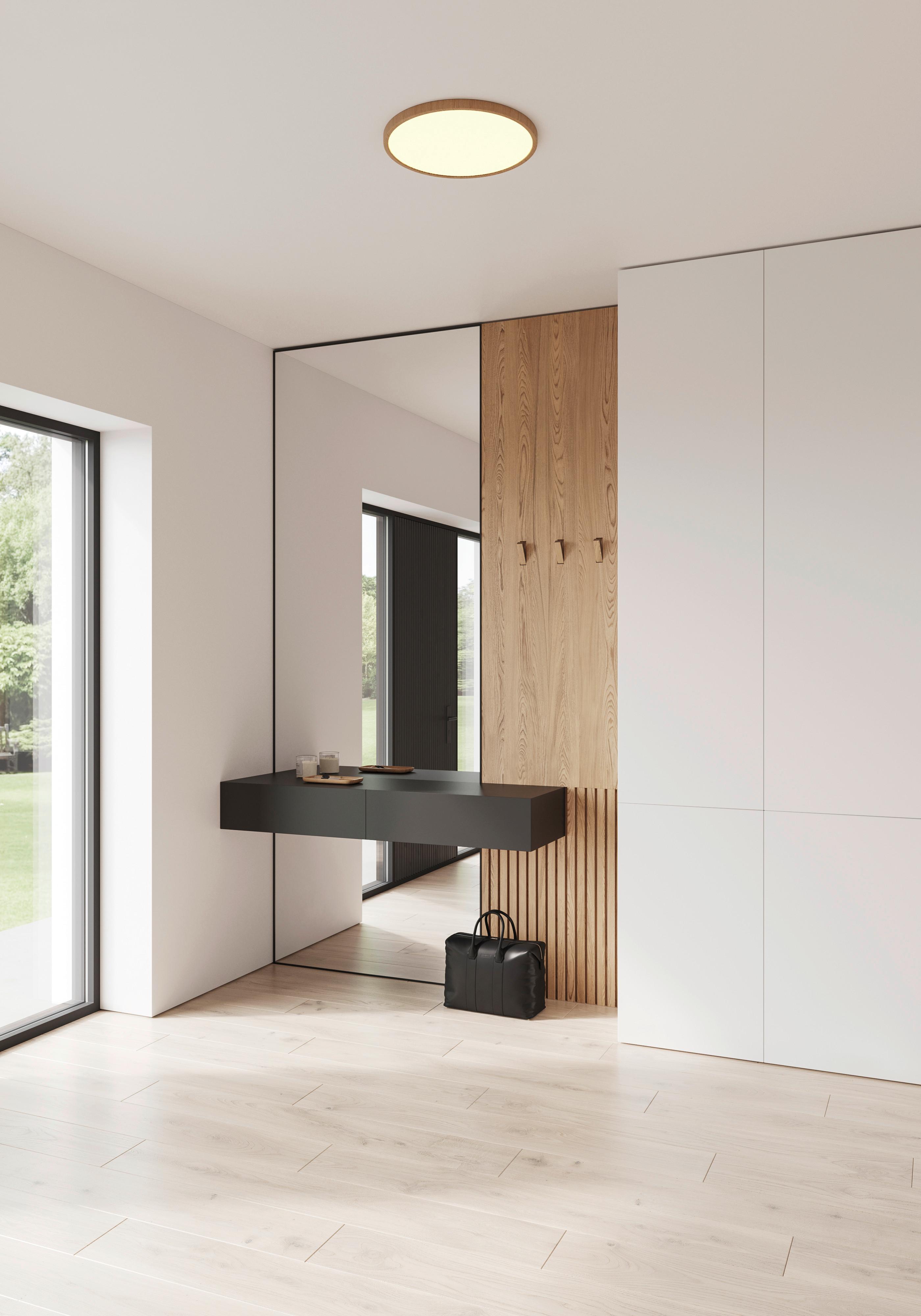 LAMPA SUFITOWA LED 47286004 OJA 42 WOOD STEP - kolor bukowy, Design, tworzywo sztuczne (42,4/2,3cm) - Nordlux