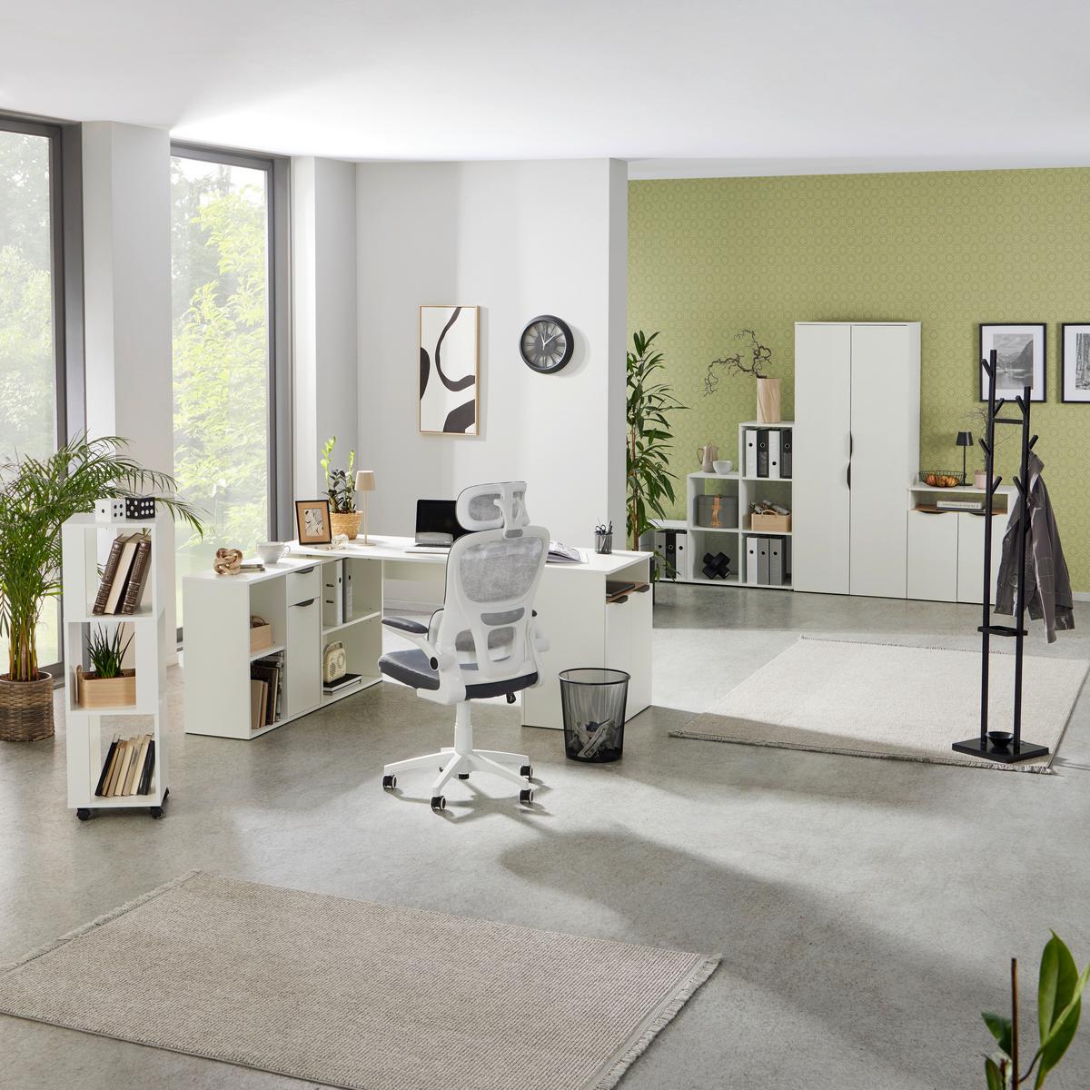 Masă de scris MX 195 - alb, Modern, material pe bază de lemn (136,8/135cm) - Modern Living