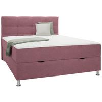 Boxbett Ovideo 160 in Weinrot ca. 160x200cm - Weinrot, KONVENTIONELL, Textil/Metall (160/200cm) - Based