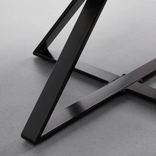 UTDRAGBART BORD LOUNA - svart/ekfärgad, Modern, metall (120-160/120/76cm) - Bessagi Home