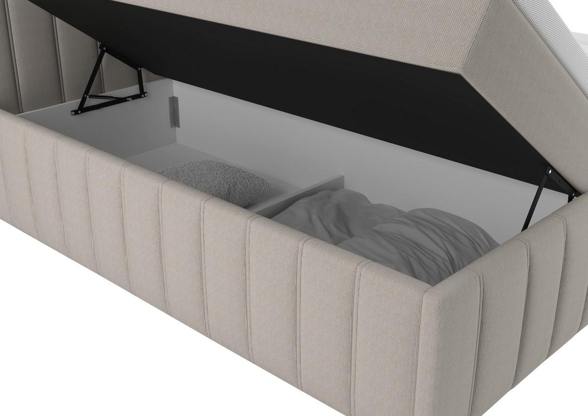 Postelja Z Vzmetnico Pretty - bež, Konvencionalno, kovina/umetna masa (180/200cm) - Premium Living