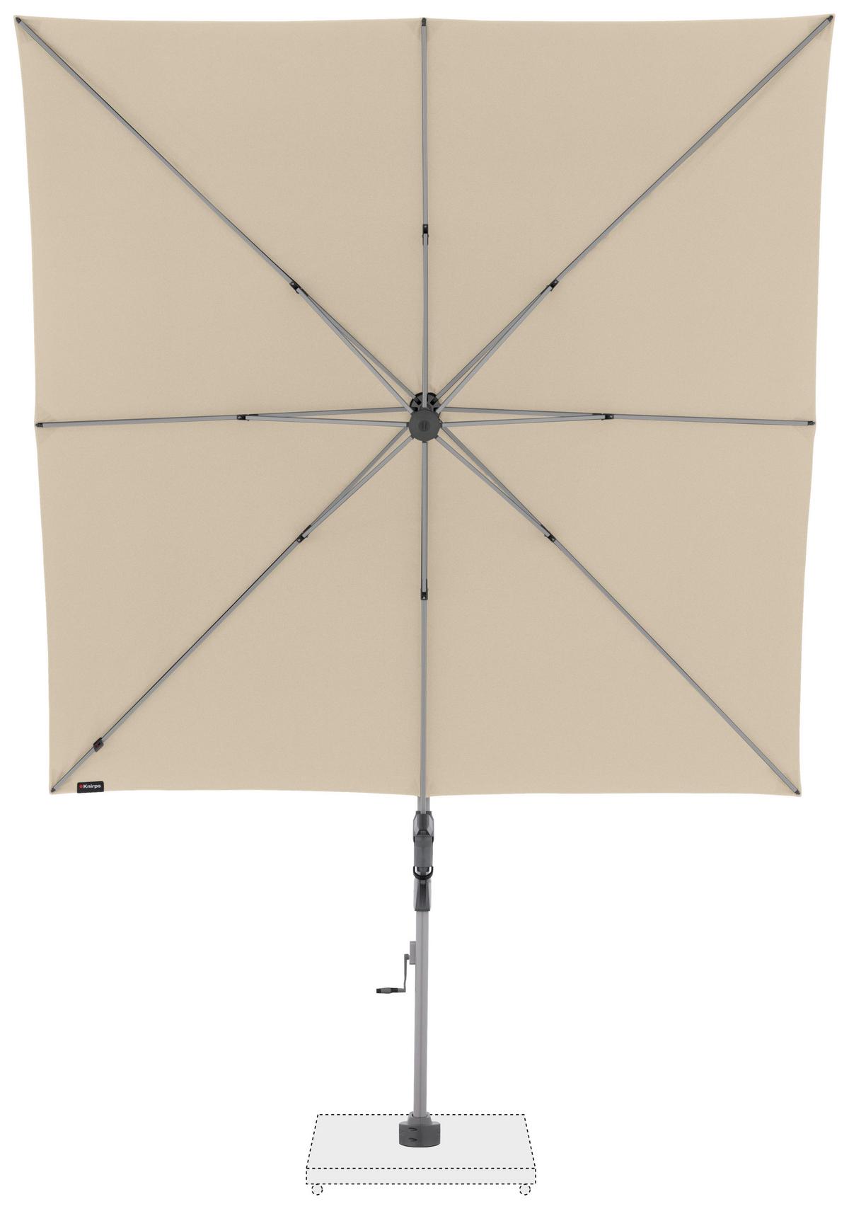 Ampelschirm Knirps Beige ca. 275x275cm - Beige/Silberfarben, KONVENTIONELL, Textil/Metall (275/275cm) - KNIRPS