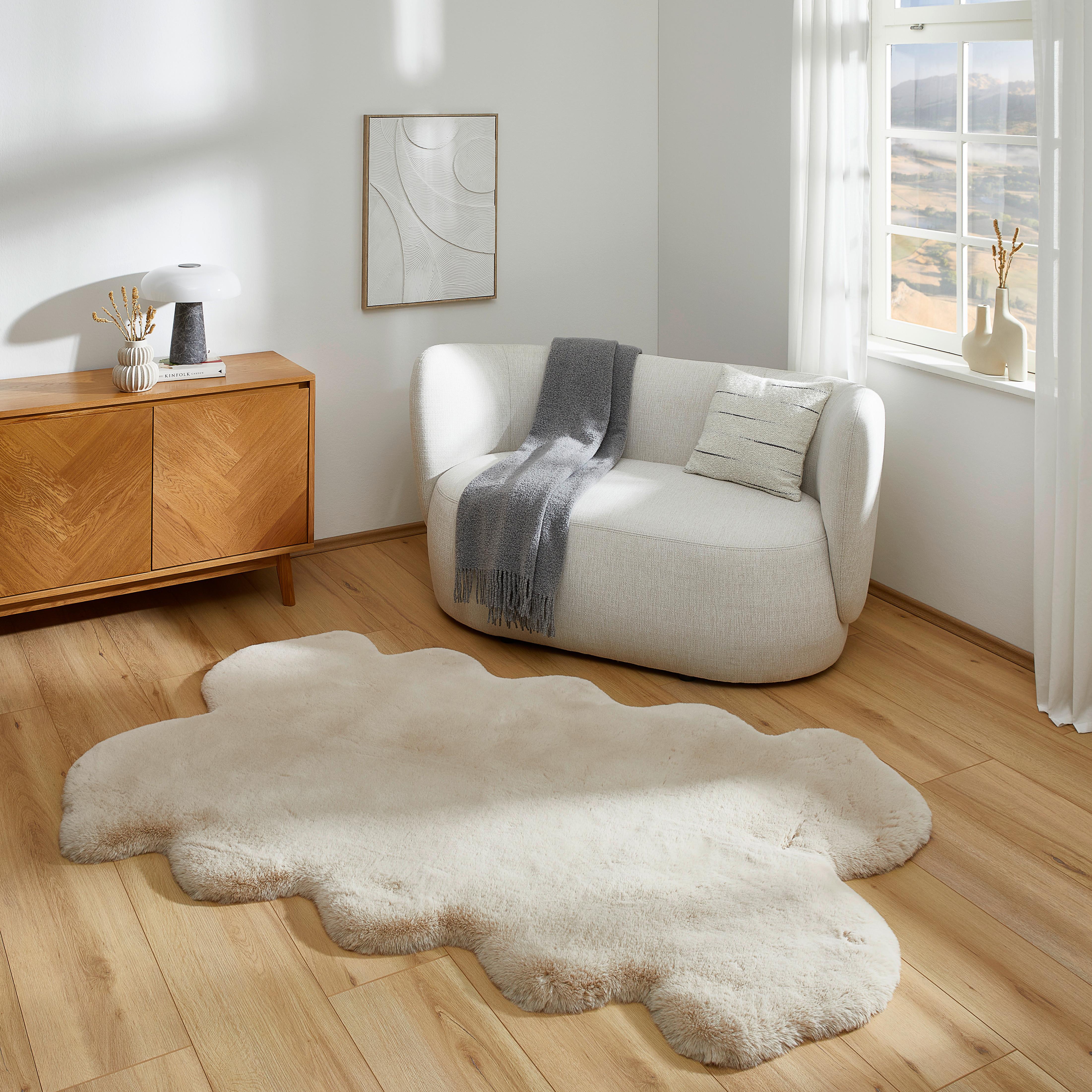 FUTRO SZTUCZNE SUAVE - beżowy, Trend, futro (110/180cm) - Novel