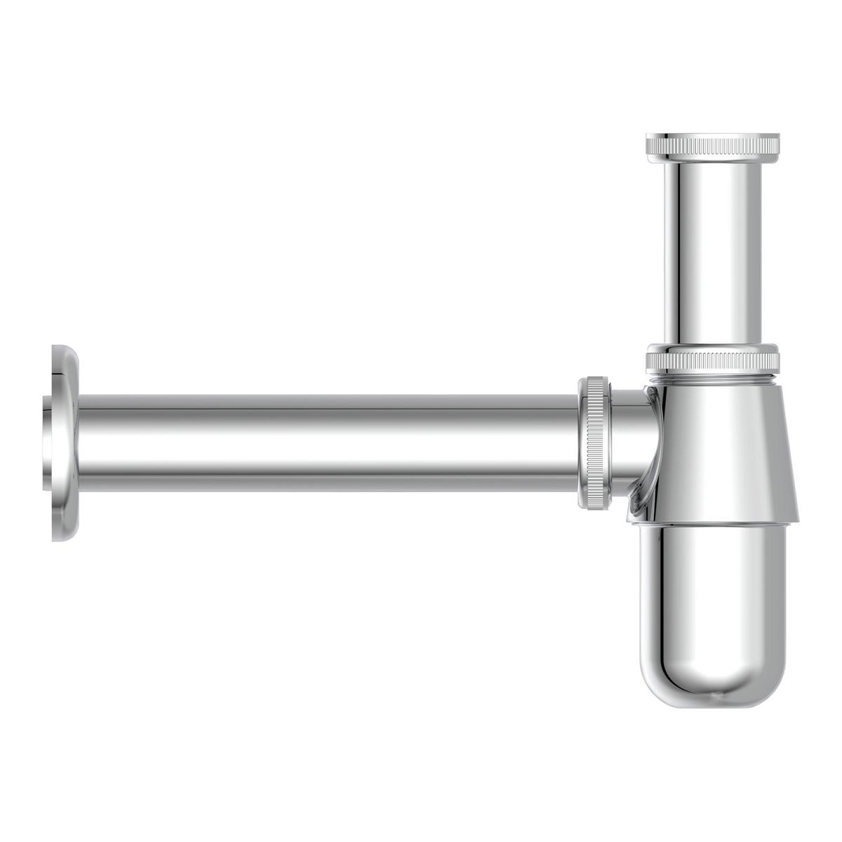 Siphon in Chromfarben - Chromfarben, Basics, Kunststoff/Metall (6,5/18,5/26cm) - Schütte