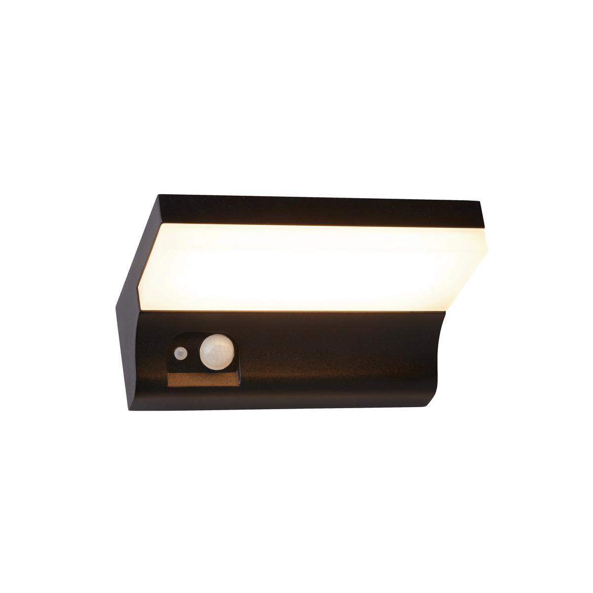 Szolárlámpa 67417bk Solar Wall Light - fekete/fehér, Design, műanyag (16/6/6cm)