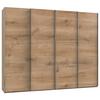 Ormar S Kliznim Vratima Level 36 A - boje hrasta/boje kroma, Moderno, drvni materijal (300/236/65cm) - Modern Living
