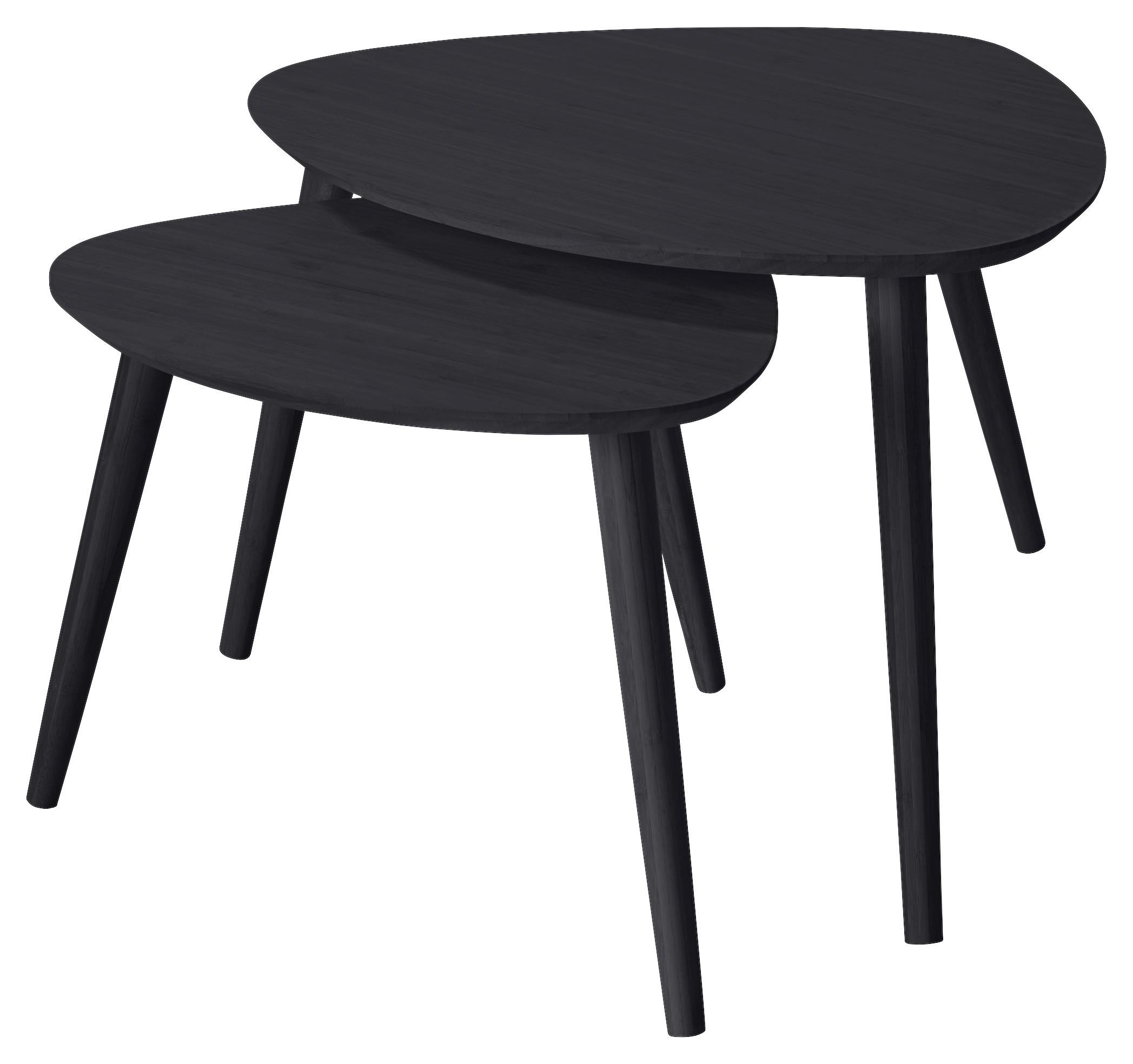 SATZTISCH NOBLE 2161320 - Schwarz, MODERN, Holz (68/57/45cm) - MID.YOU