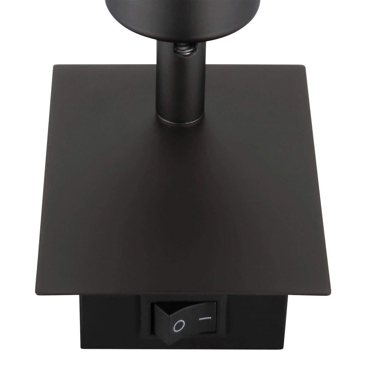 Proiector Villegas - alb/negru cromat, Basics, sticlă/metal (8/18,8cm) - Globo