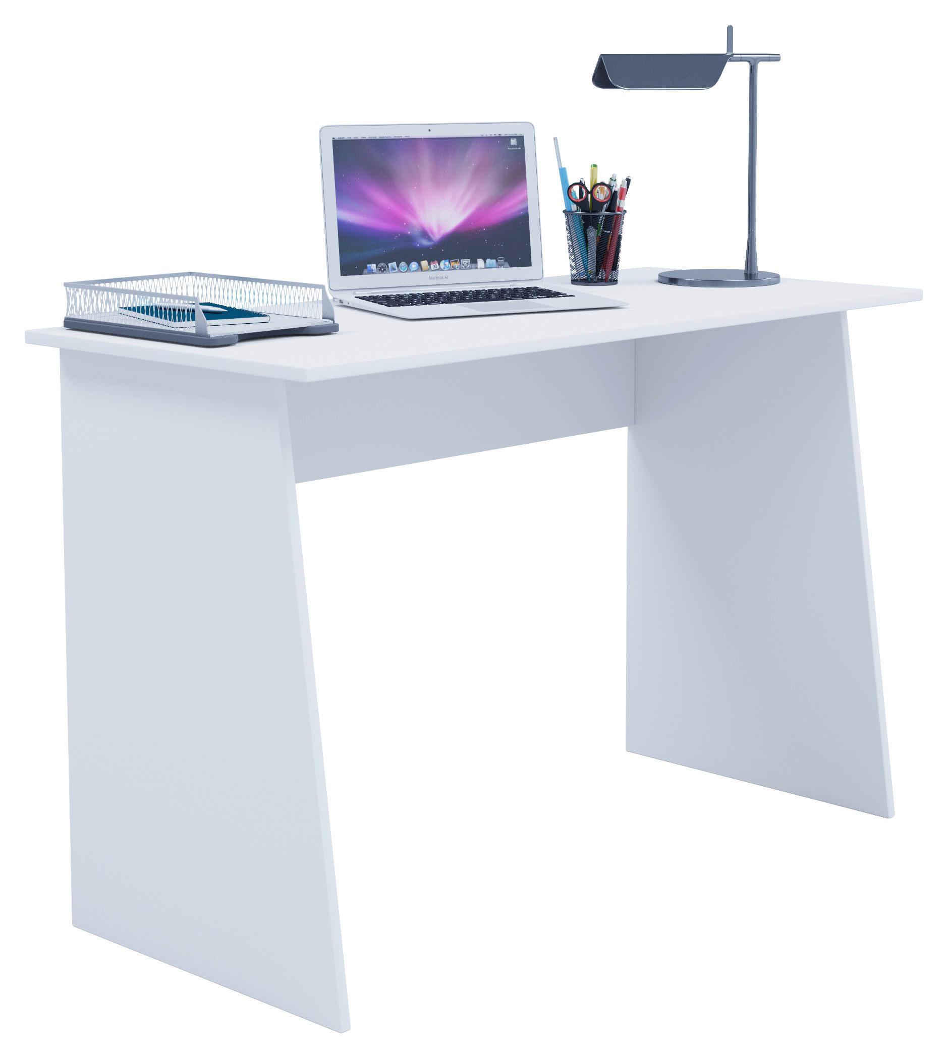 Schreibtisch ''Masola Maxi'', in Weiß, ca. 110x74x50 cm - Weiß, Basics, Holzwerkstoff (110/50/74cm) - MID.YOU