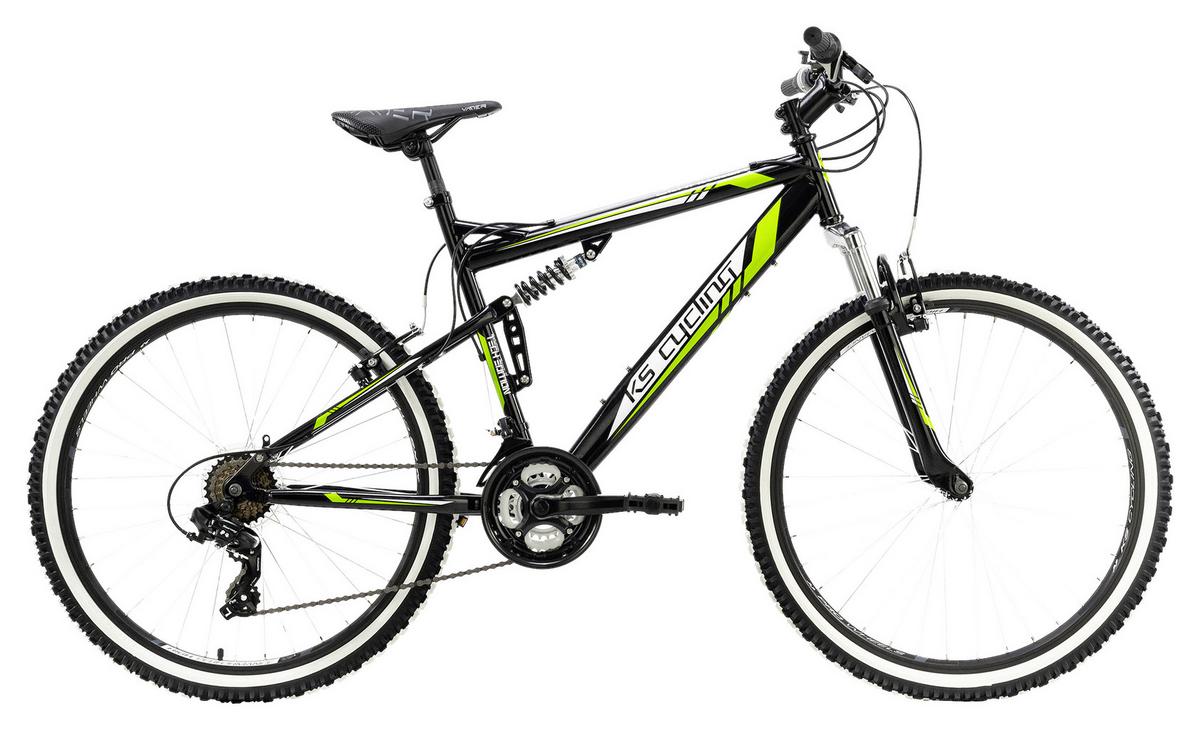 Mountainbike Fully 26'' Scrawler RH 51cm - Schwarz/Grün, Basics, Metall (180/70cm) - KS Cycling