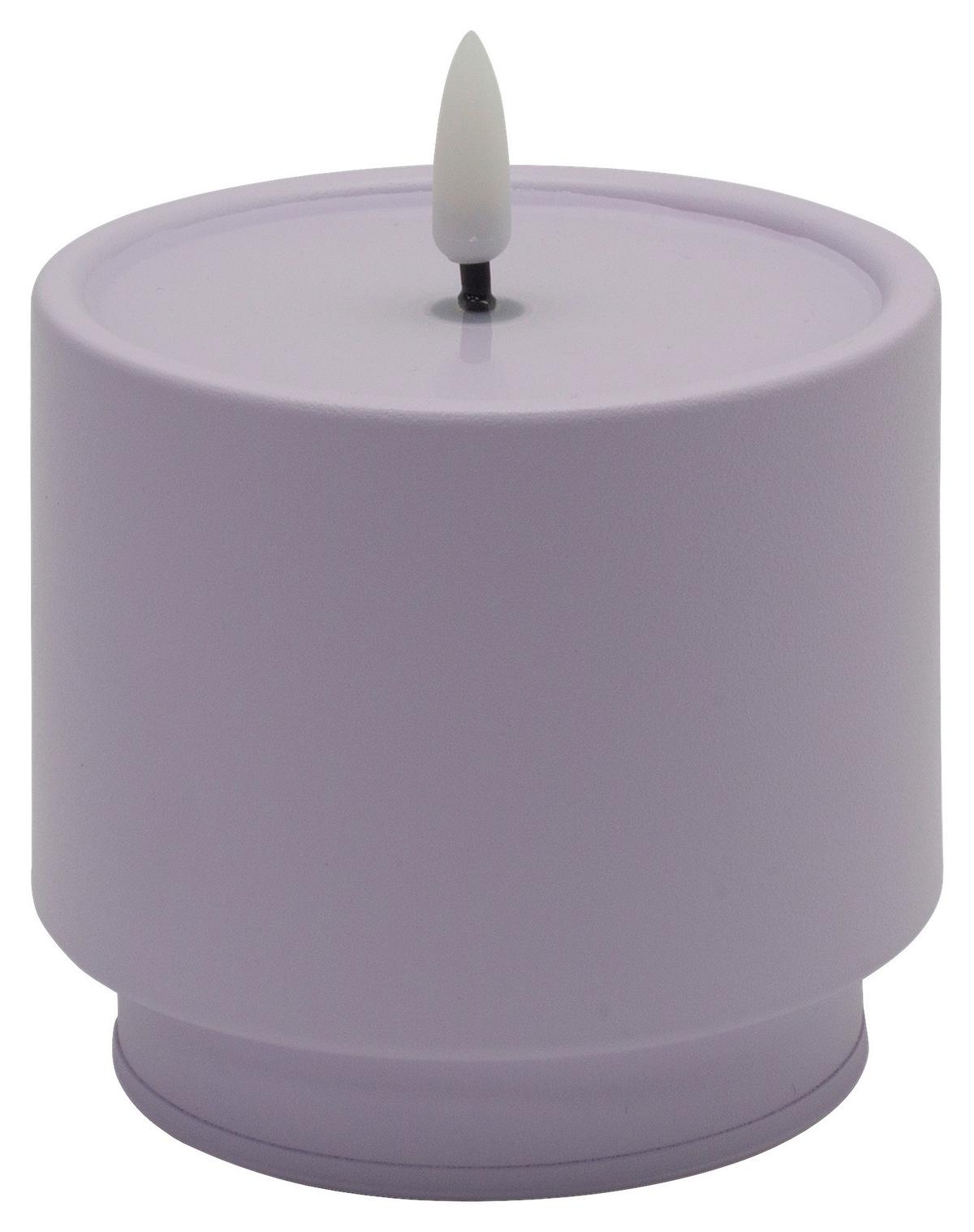 LED-Kerze Belly diverse Farben - Hellrosa/Lila, MODERN, Kunststoff/Metall (9/8,5cm) - Mömax