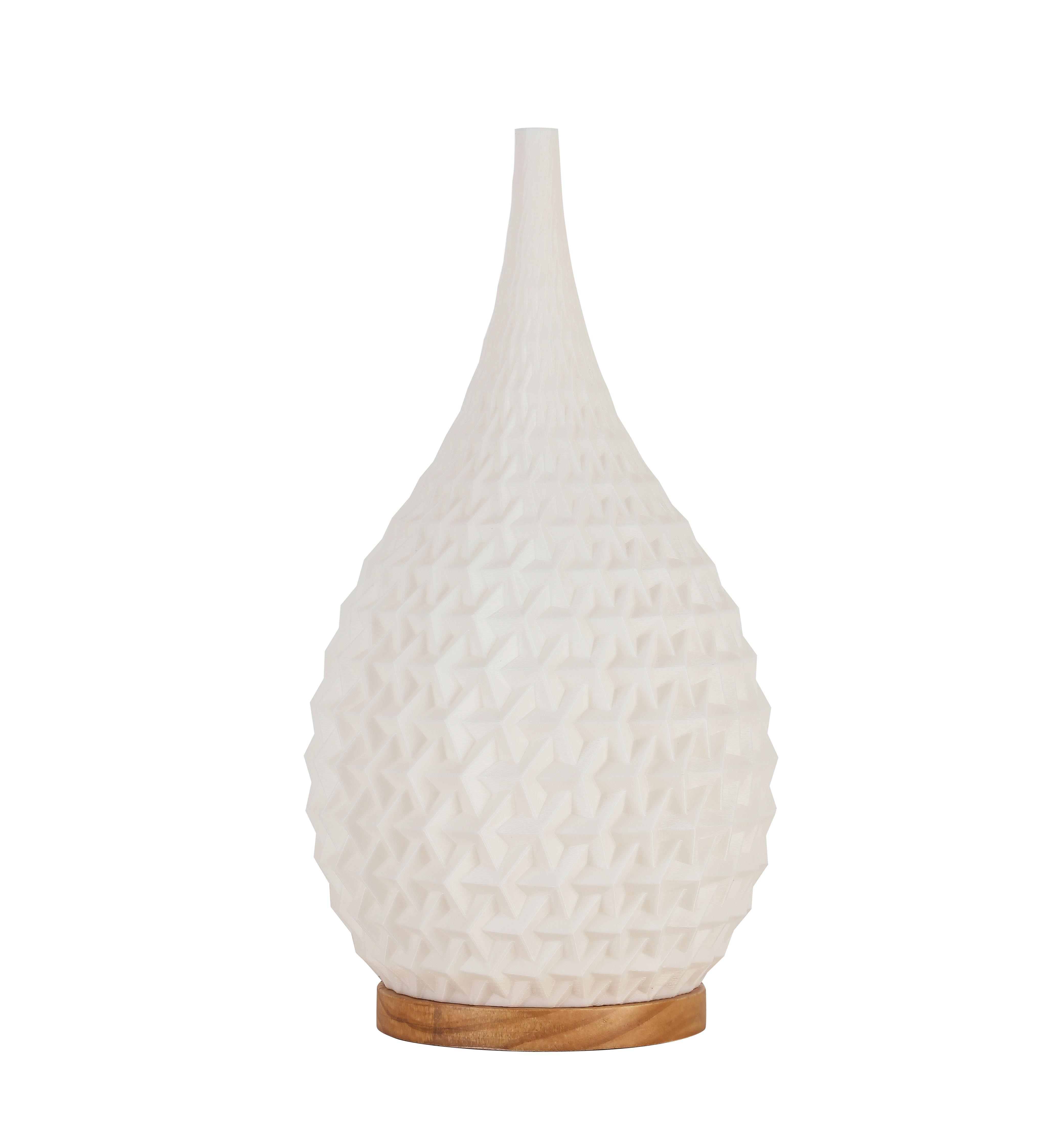 BORDSLAMPA JOTOG - vit/ekfärgad, Modern, trä/plast (16,5/31,5cm) - Mömax