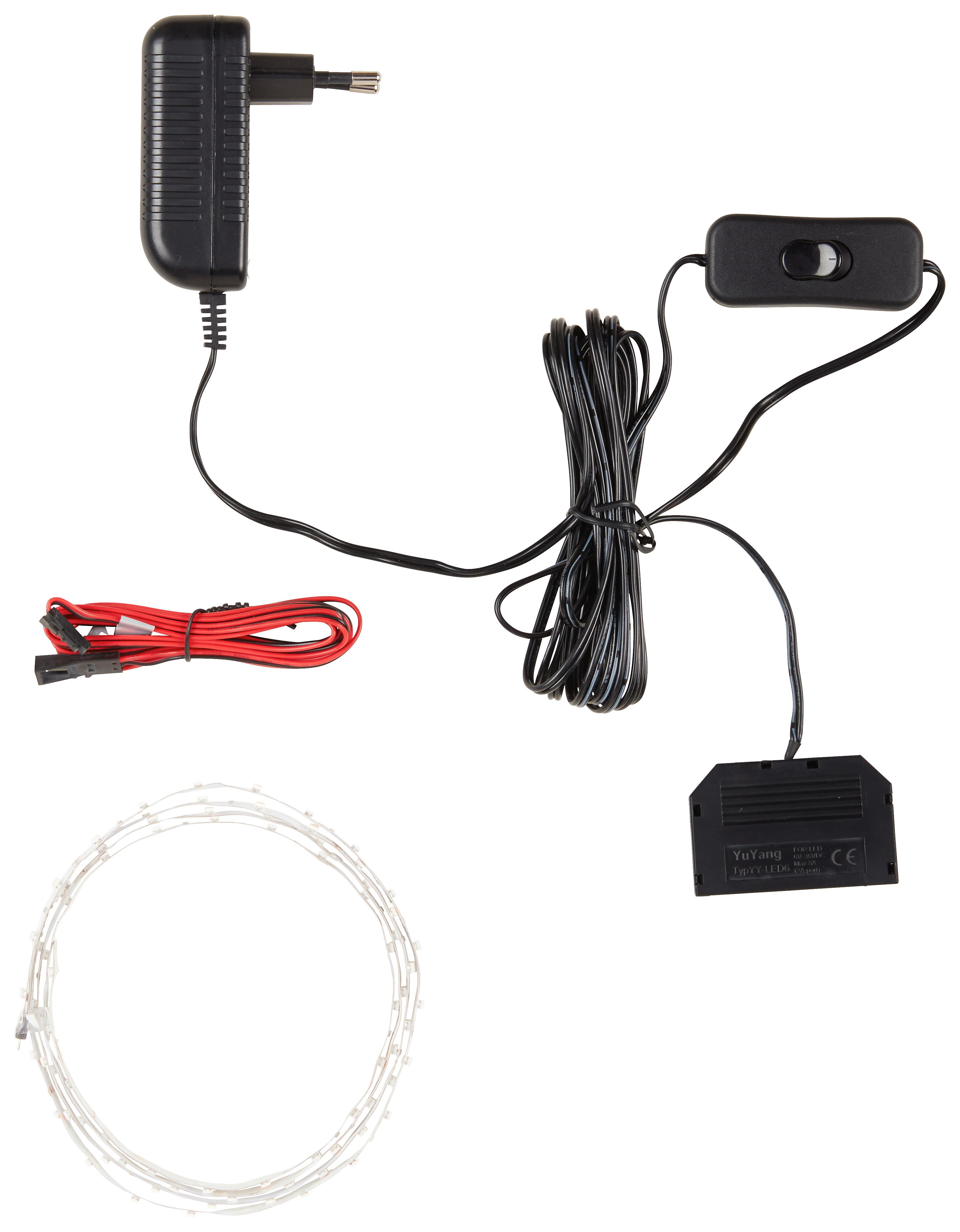 Beleuchtungs-Set Valera in Weiß inkl. Trafo - Weiß, KONVENTIONELL, Kunststoff/Metall (90/1/1cm) - Premium Living