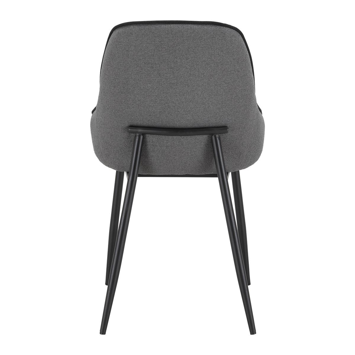 KRZESŁO JANA - ciemnoszary/czarny, Modern, metal/tkanina (50/84,5/59cm) - Bessagi Home