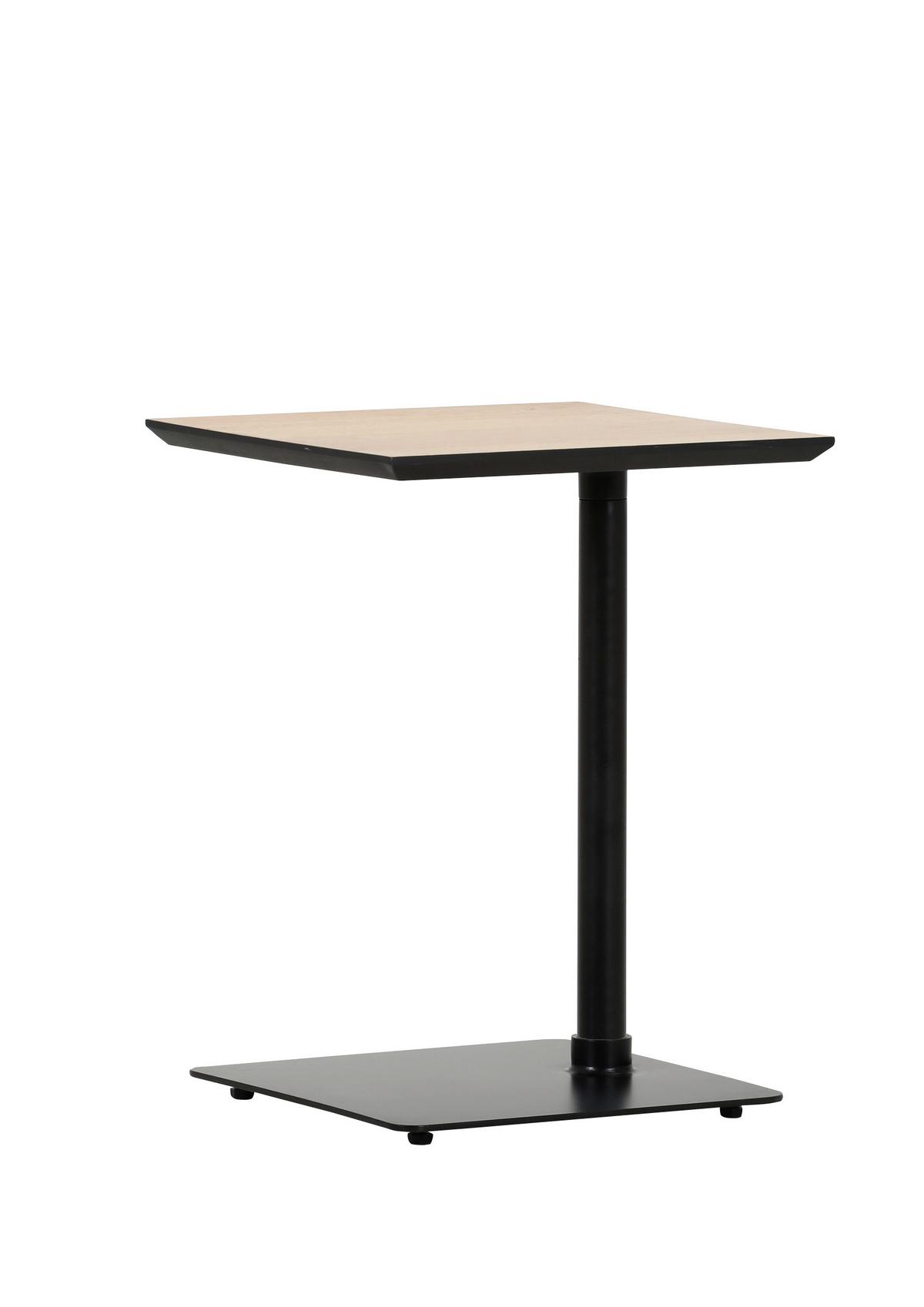 STOLIK BOCZNY ALCOBA - kolor dębowy/czarny, Design, materiał drewnopochodny/metal (45/45/55cm) - Landscape